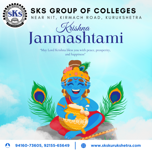 🌸✨ Happy Janmashtami from SKS College of Pharmacy! ✨🌸